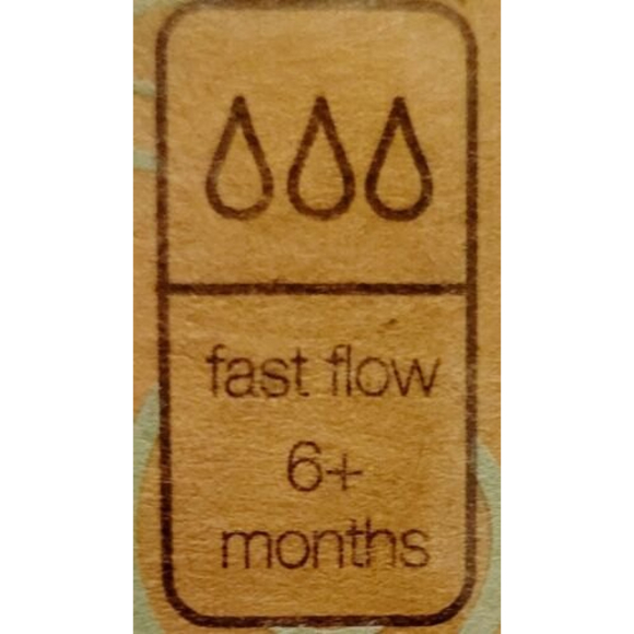 3 Packs of 2 OrganicKidz Wide Mouth Baby Bottle Nipples, Fast Flow, 6+ Months - Picture 4 of 5